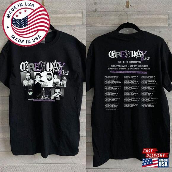 Tops - Grey Day Tour Shirt Concert Unisex 1 2 Sided